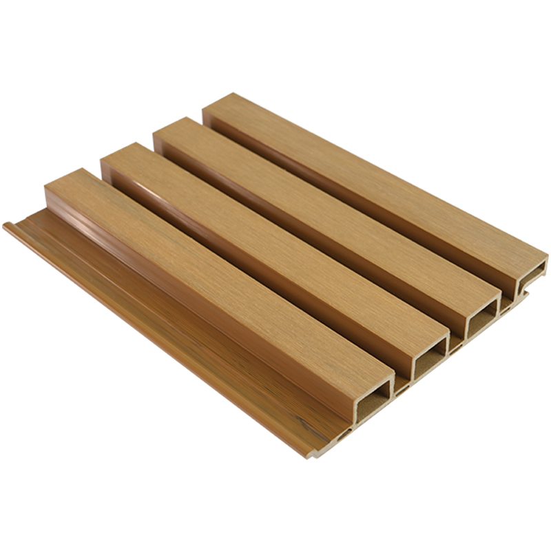 219 mm šírka, 25 mm hrúbka PVC/ASA koextrudovaná nástenná dreveno-plastová dekoratívna mriežka